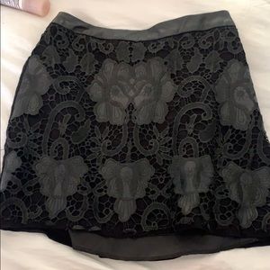 Black mini skirt